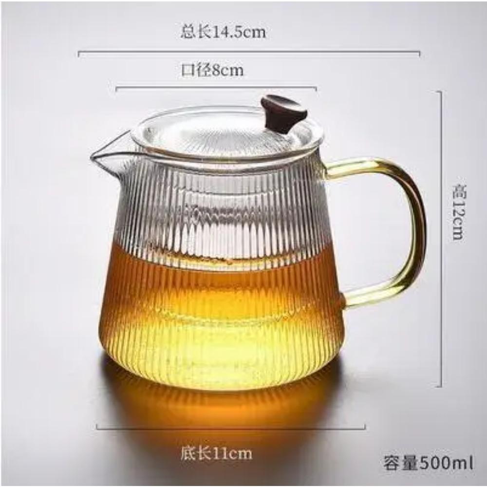 Vertical Glass Flower Teapot Can Be Heated By Electric Pottery Stove and Boiled Teapot Household Transparent Glass Teapot Kettle