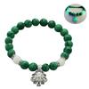Women Bracelet Faux Turquoises Luminous Floral Jewelry Elastic Beads Bangle Jewellery Gift