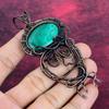 Malachite Pendant Handmade Gemstone Pendant Copper Wire Wrapped Antique Jewelry