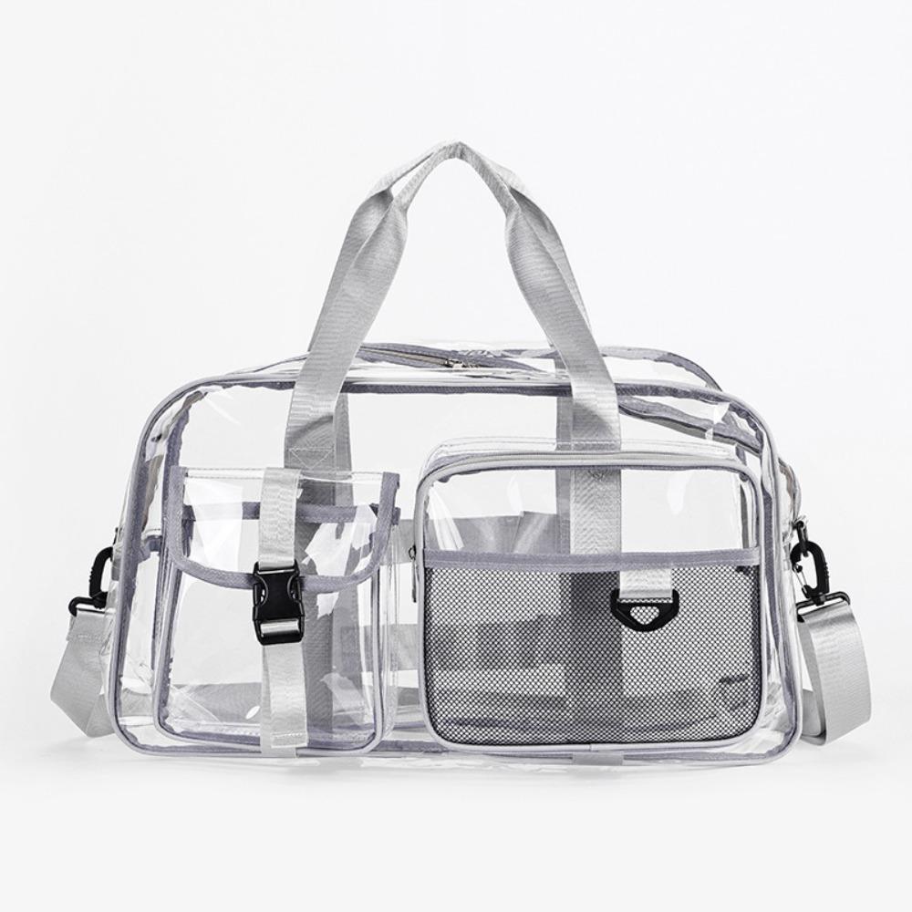 Clear PVC PVC Swimming Bag Transparent Gym Bag Solid Color PVC Waterproof Bag Gym Use