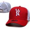 Trendige Netz-Baseballkappe einer Marke für Damen, neue Frühling/Sommer bestickte Kappe mit großem Logo und Schirmmütze, atmungsaktive Netz-Sonnenkappe für Herren
