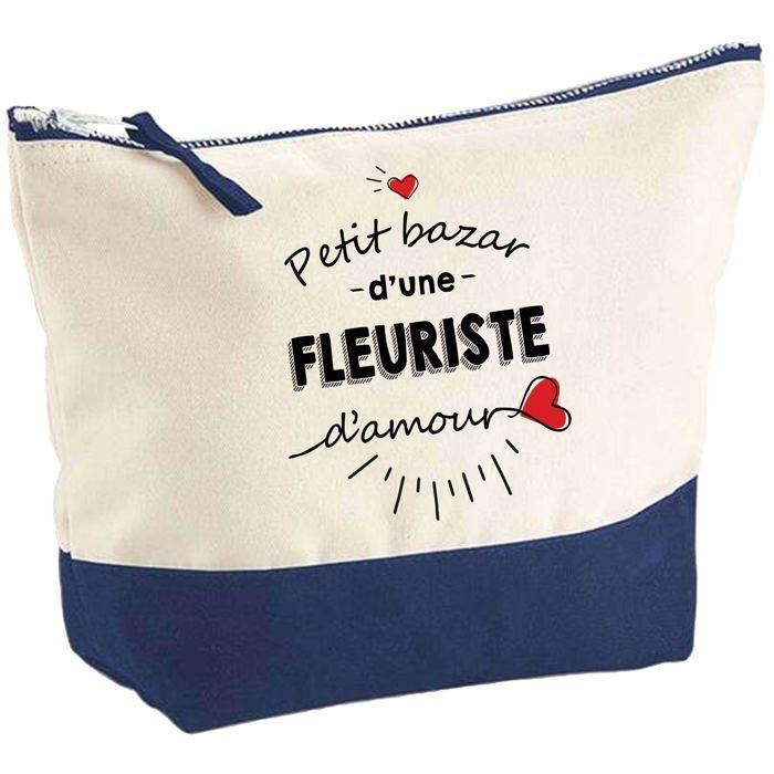 Trousse de maquillage - PLANETEE - Bazar d'une Fleuriste d'Amour - Grand format - Coton - Impression Sublimation HD