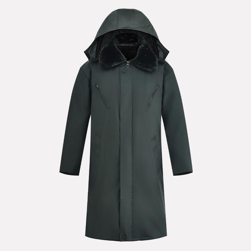 Waterproof Fleece-Lined Cotton Coat with Removable Lining for Cold Storage Work