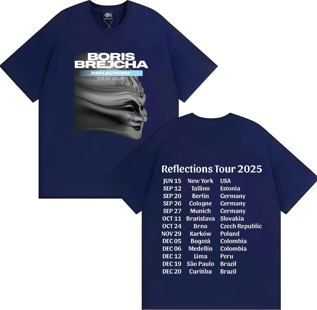 2025 Boris Brejcha Reflection Tour Hot Sale Gothic Double Sided Print T Shirt Men Women Summer T Shirt Fashion Short Sleeve Tops
