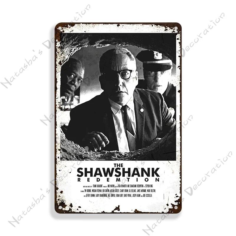 1994 American Movie The Shawshank Redemption Wall Plate Vintage Metal Plaque Metal Tin Sign Home Club Metal Signs Wall Decor