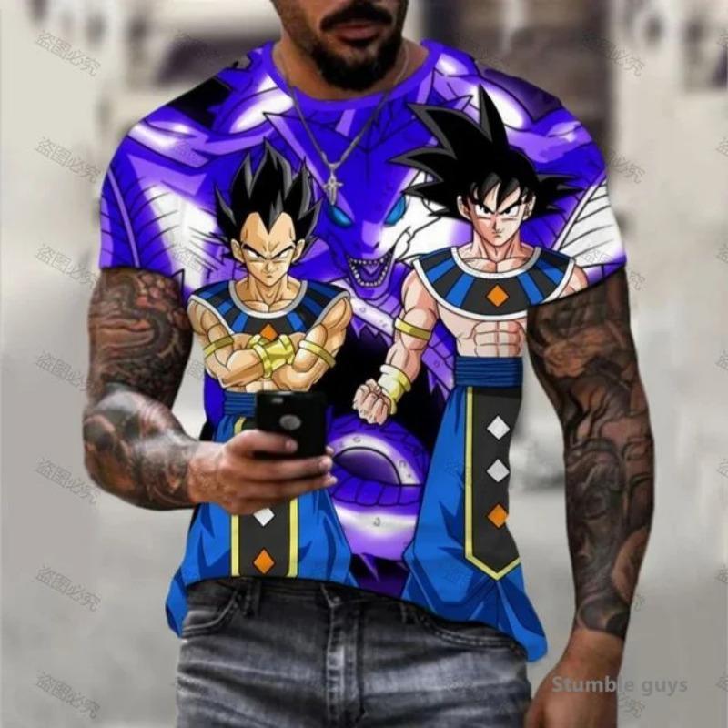 Summer Men's Breathable Gym Goku Tops Dragon Ball