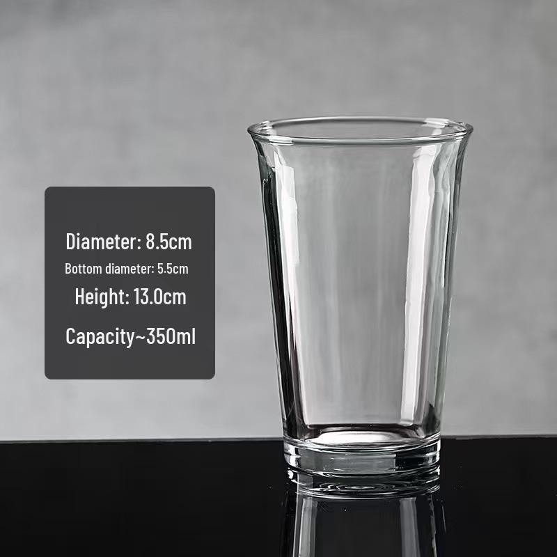 American Style Simple Glass Flip-Top Cup for Coffee, Water, or Milk