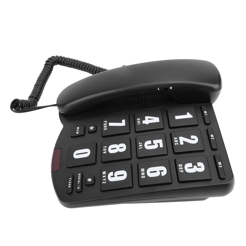 Corded Home Phone Big Button Quick   Volume   Wall Mountable Telephone for Seniors
