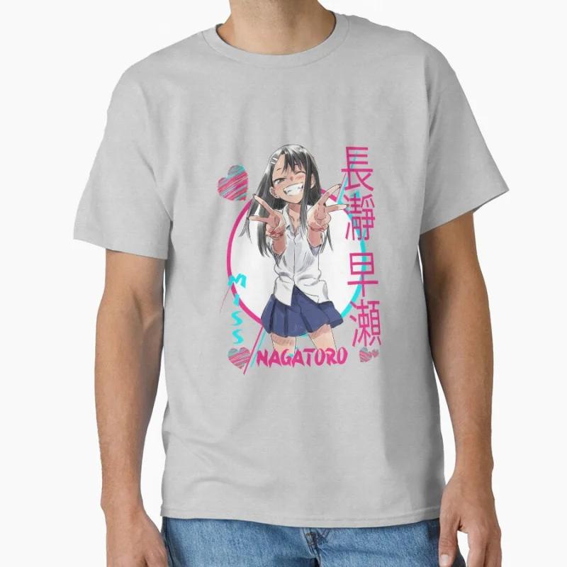 Miss Nagatoro Don T Toy with Me Anime T Shirt for Man Large Size Tops Manga Graphic Print Clothes Cartoon Tee