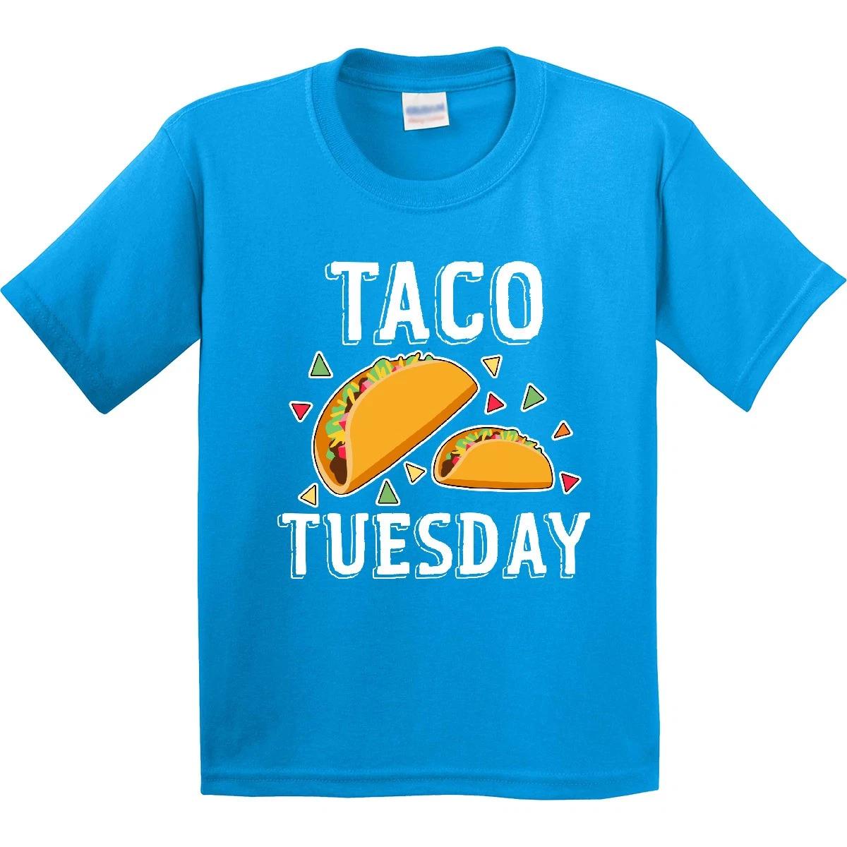

Inktastic Taco Tuesday Youth T-Shirt Tacos Illustration Holiday Celebration Tee 140