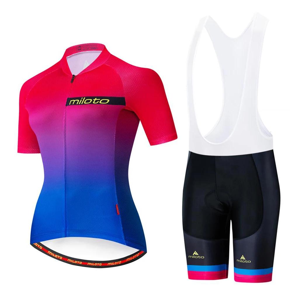 Women Pro Team Bike Summer Cycling Jersey Set Clothes Bicycle Clothing Breathable Cycling Set Maillot Ropa Ciclismo