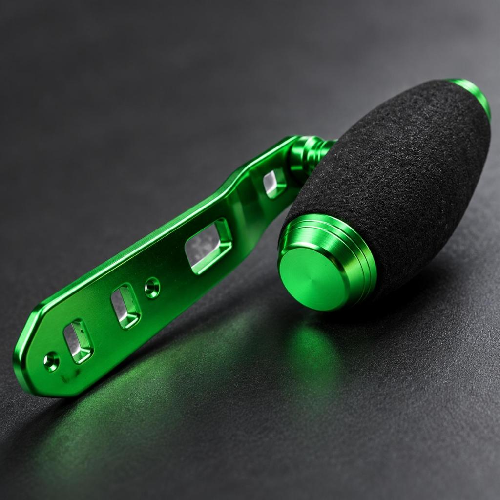 Reel Handle with 7x4 Hole Mounting Pattern Textured Aluminum Alloy Fishing