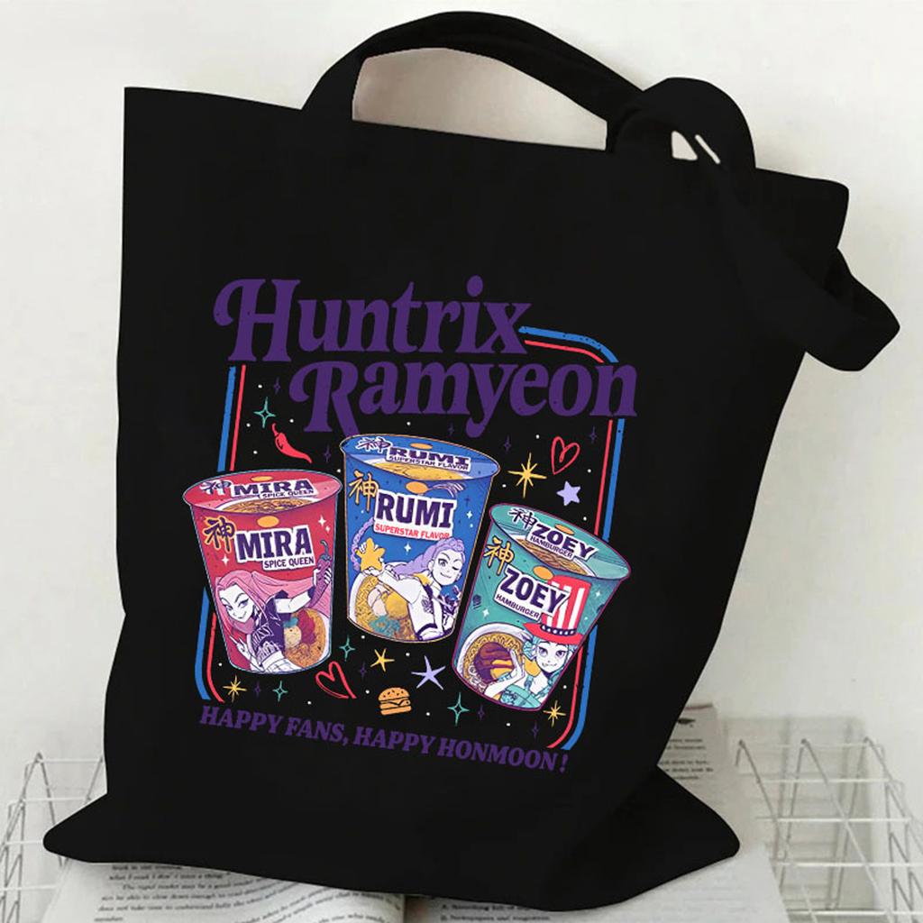Hunters Surrounding Printed Canvas Shopping Tote Bag With Large Capacity