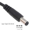 Type-C'den DC5521 Güç Kaynağı Adaptör Kablosu 8.4V Şarj Adaptörü Kablosu 8.4V Lityum Pil Paketi Li-ion Pil için