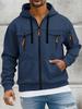 Men's Autumn Trend Zipper Pullover Hoodie with Hood