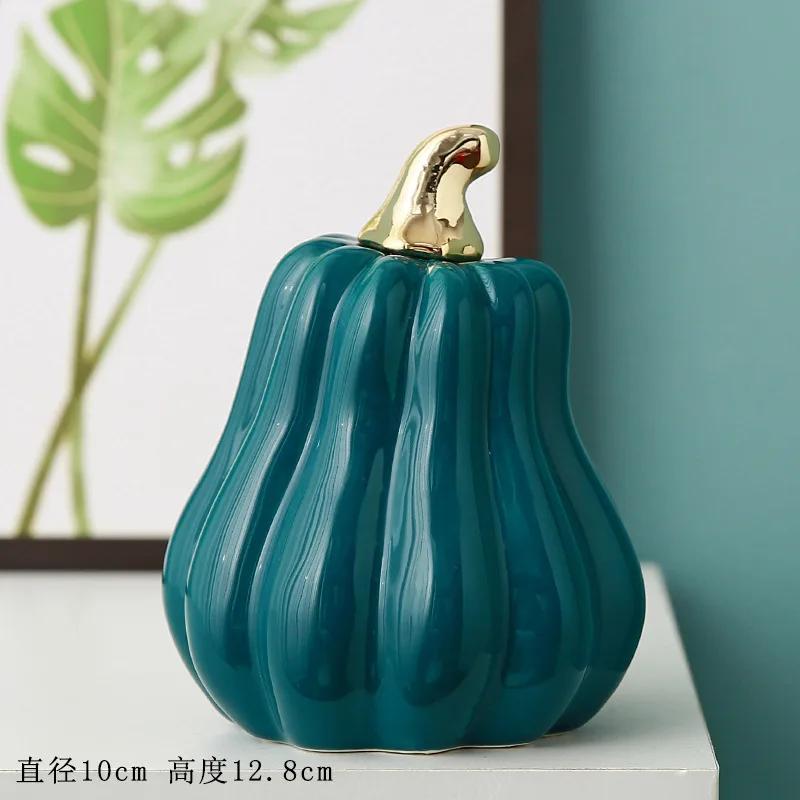 Ceramic Pumpkin Ornament Figurines Bedroom Living Room Wedding Gift Creative Home Accessories Craft Ceramic Sculpture Home Decor