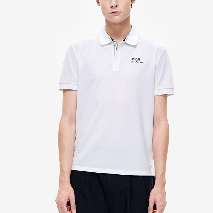 New FILA Polo Shirt Men's Standard White F11M228107FWT