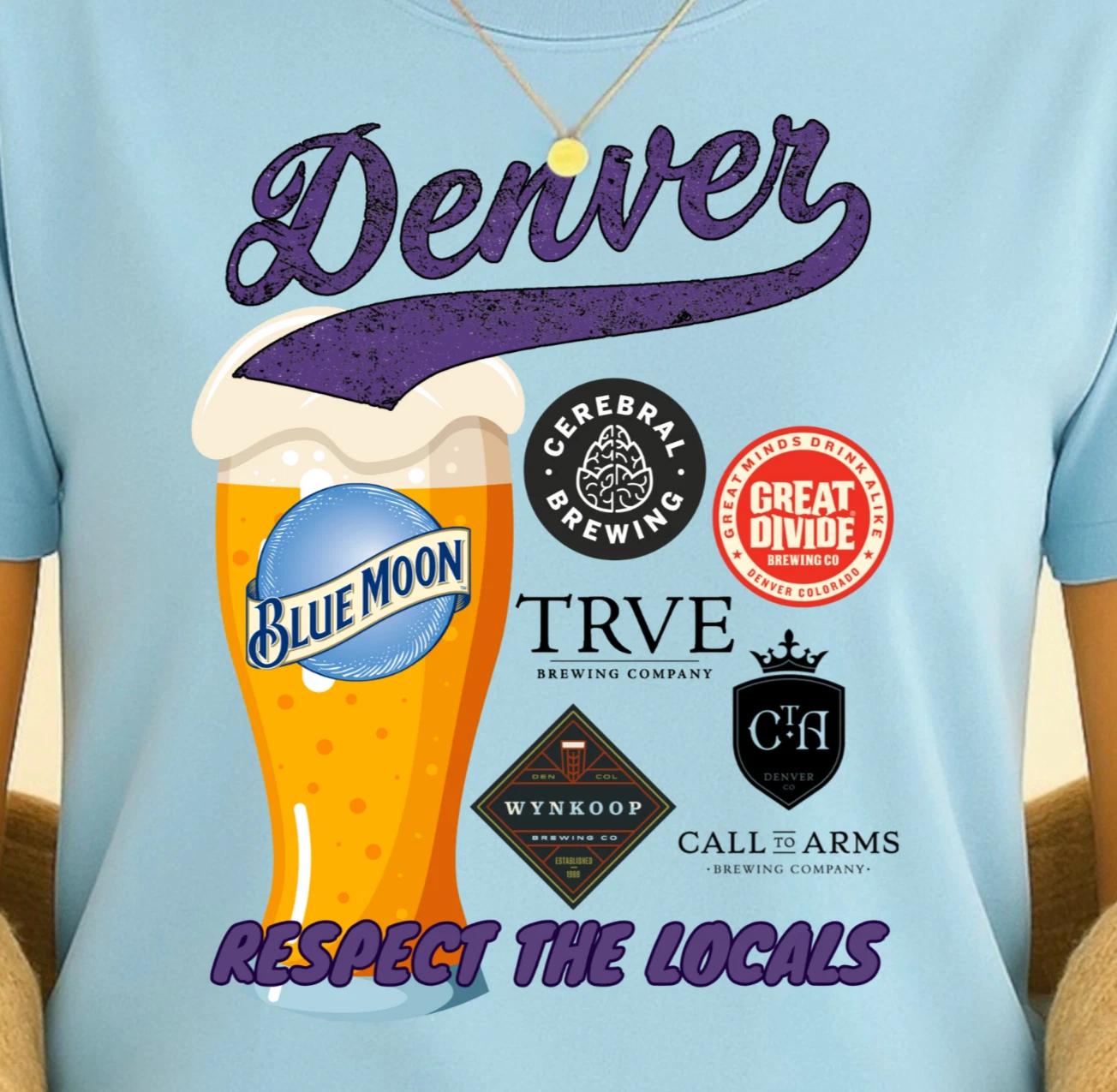 Denver Craft Beer Logos T-Shirt | Support The Locals Tee, Denver Beer Culture S