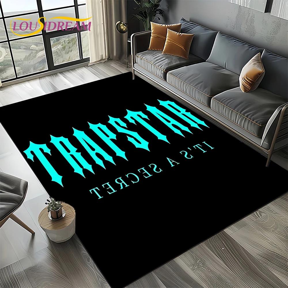 3D Fashion Trapstar London Logo Carpet Rug for Bedroom Living Room Home Sofa Decoration,Children Game Large Decor Floor Mat Gift