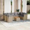 VidaXL Garden Lounge Set with Cushions 10 Pcs, Patio Sofas, Patio Furniture Set, Outdoor Furniture, 3256136