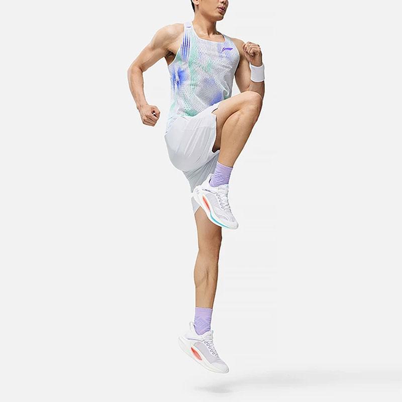 Li-Ning Tie-Dye Breathable Quick-Dry Racing Vest Men Tops Standard-White AAYT039-3