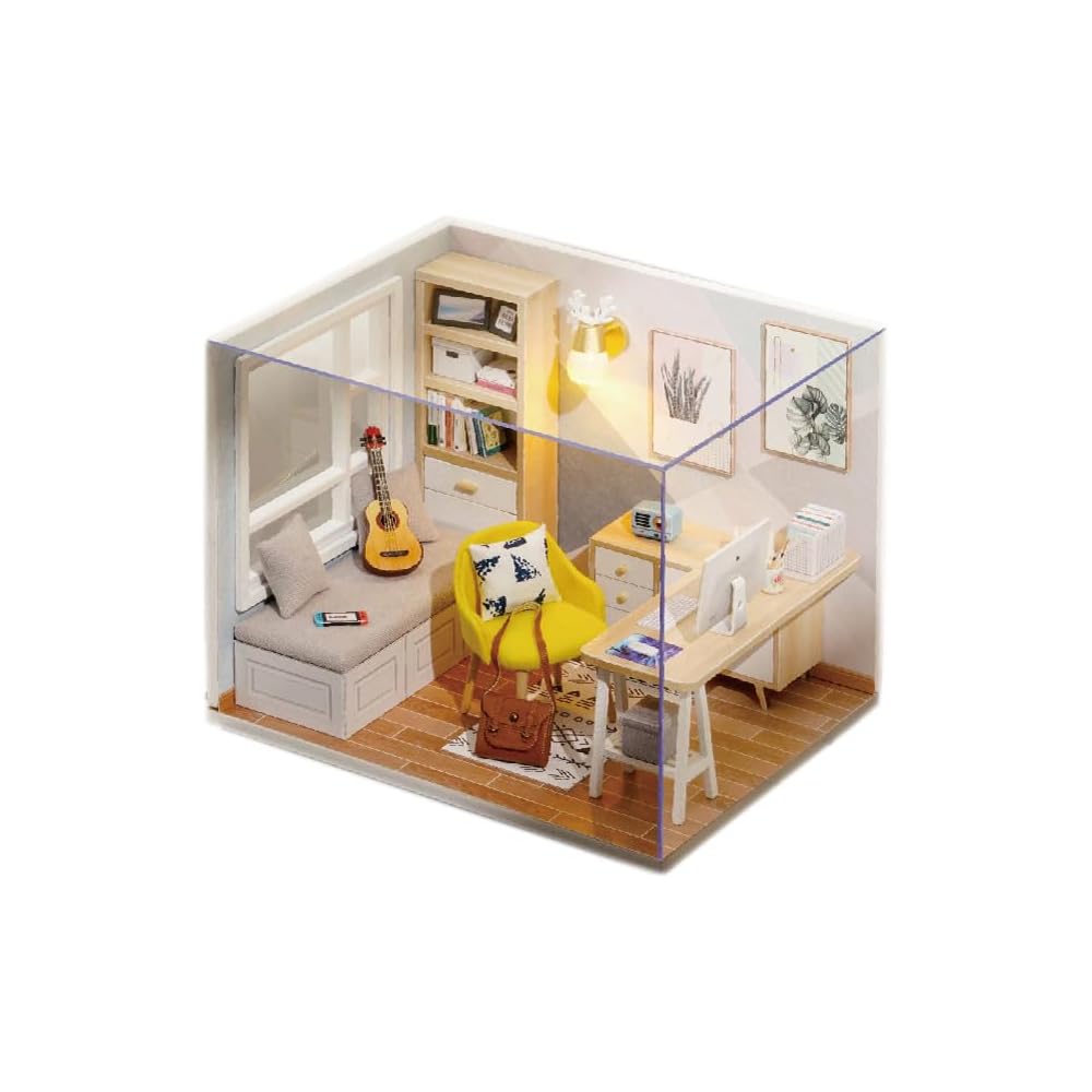 Dollhouse Craft Kit Miniature Handmade Set One Room Cute DIY Project