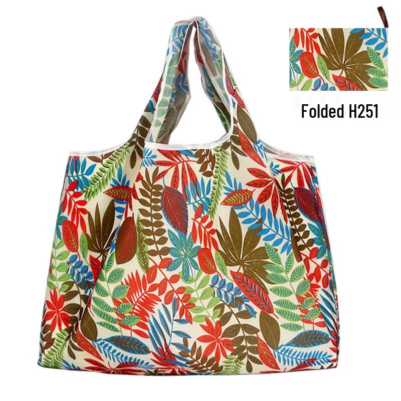 Foldable Tote Bag for Groceries - Large Capacity, Southeast Asian Print