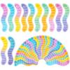 120 Pcs Worm Bookmarks Bulk Cute Holographic Glitter Gummy Worm Bookmarks Cute Book Marks For Writers Readers Classroom Rewards,