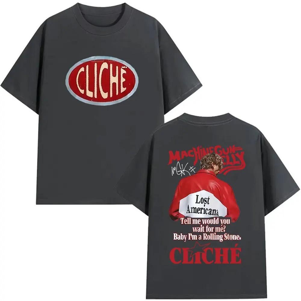 

Hip Hop Oversized Cotton Tshirts Machine Mgk Lost Americana Tour 2026 New T Shirt Unisex Women Vintage High Quality Fashion T-shirt 4XL