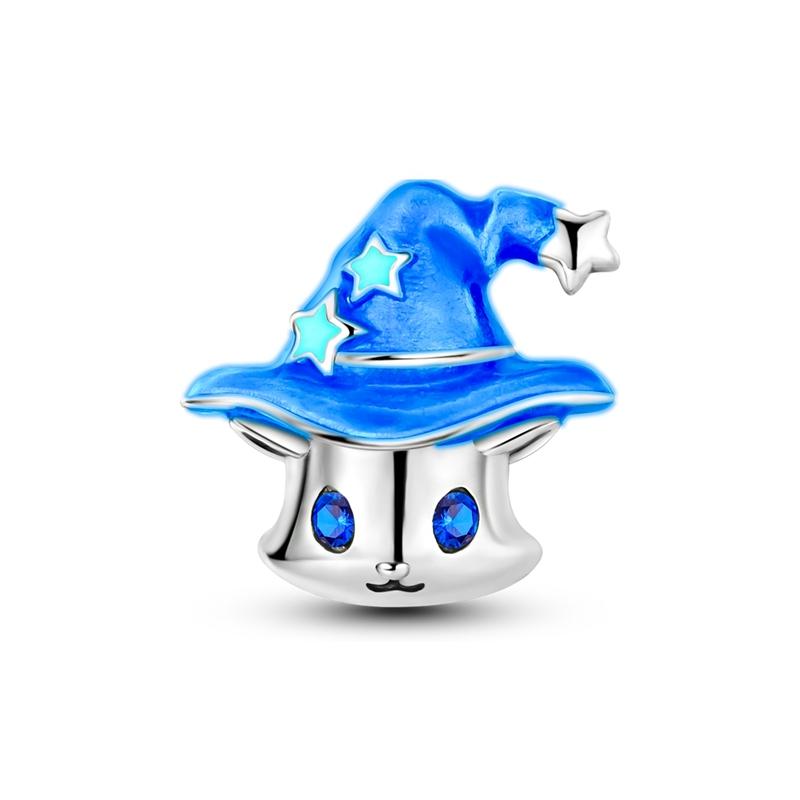 Copper Halloween Pumpkin Human Skeleton Pendant Charms Beads Fit Original Mula Bracelet Necklace For Women Diy