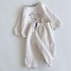 Baby Cotton Linen Clothes Set Plaid Cartoon Casual Tops + Pants 2pcs Baby Set Cute Boy Girls Comfortable Infant Outfits