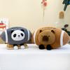 Rugby Panda And Capybara Plush Doll Cartoon Gift Kids Play Bed Soothing Pillow