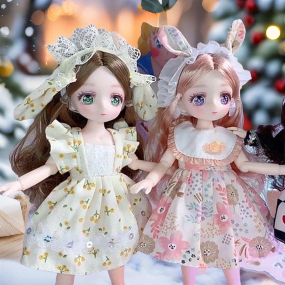 3D Eyes Simulated Eye Hinge Doll with Clothes Removable Joints Doll BJD Doll with Clothes  Kids Toy