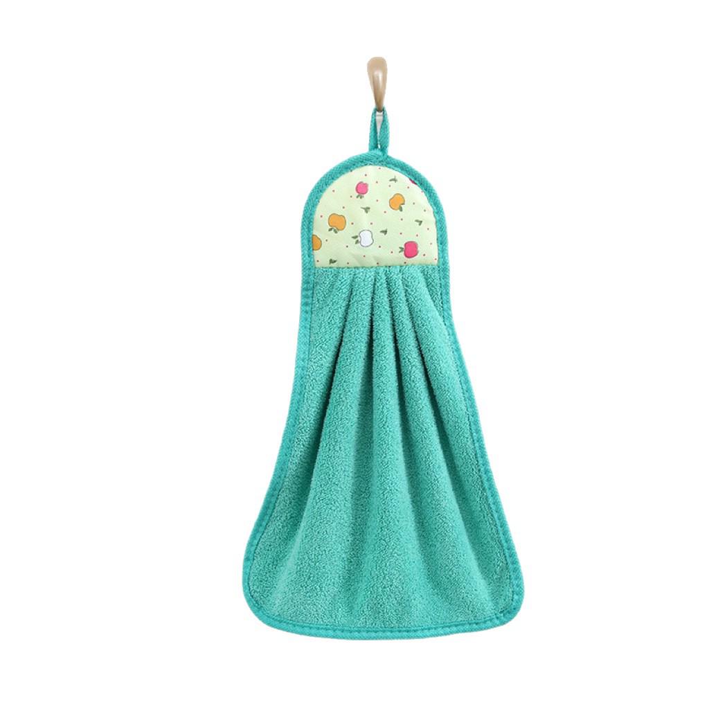 Super Absorbent Coral Fleece Hanging Hand Towel – Large, Thickened Cloth for Kitchen & Bathroom