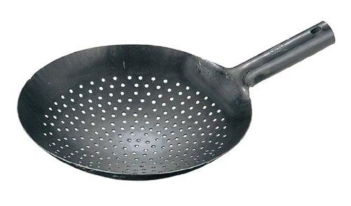 EBM Yamada Iron Hammered Chinese Perforated Saucepan, 24cm