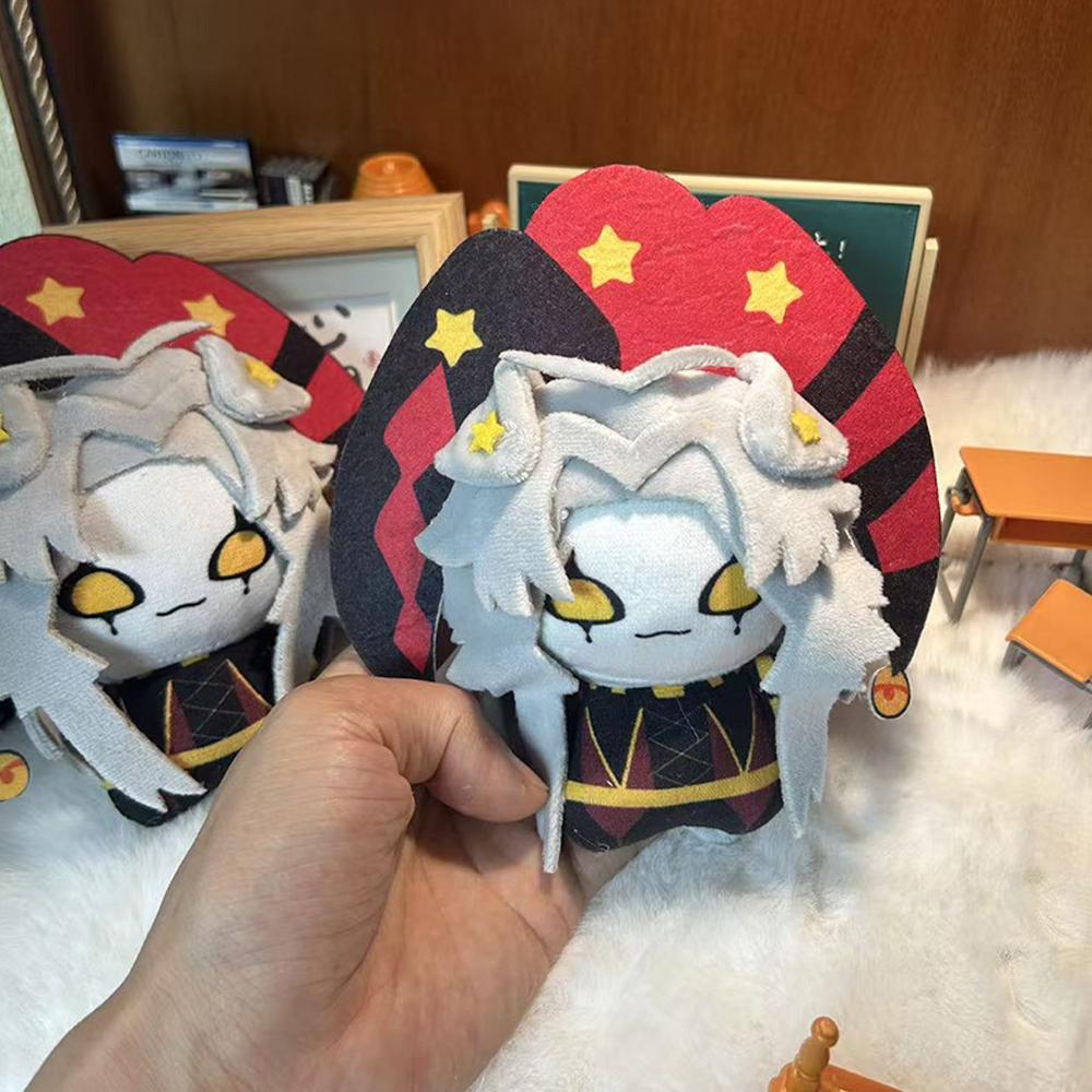 Latest 12cm Big Yellow Eyes Crying Cosplay Anime Circus Character Pierrot Cartoon Plush Toys Keychain Game Freak Plushie Doll
