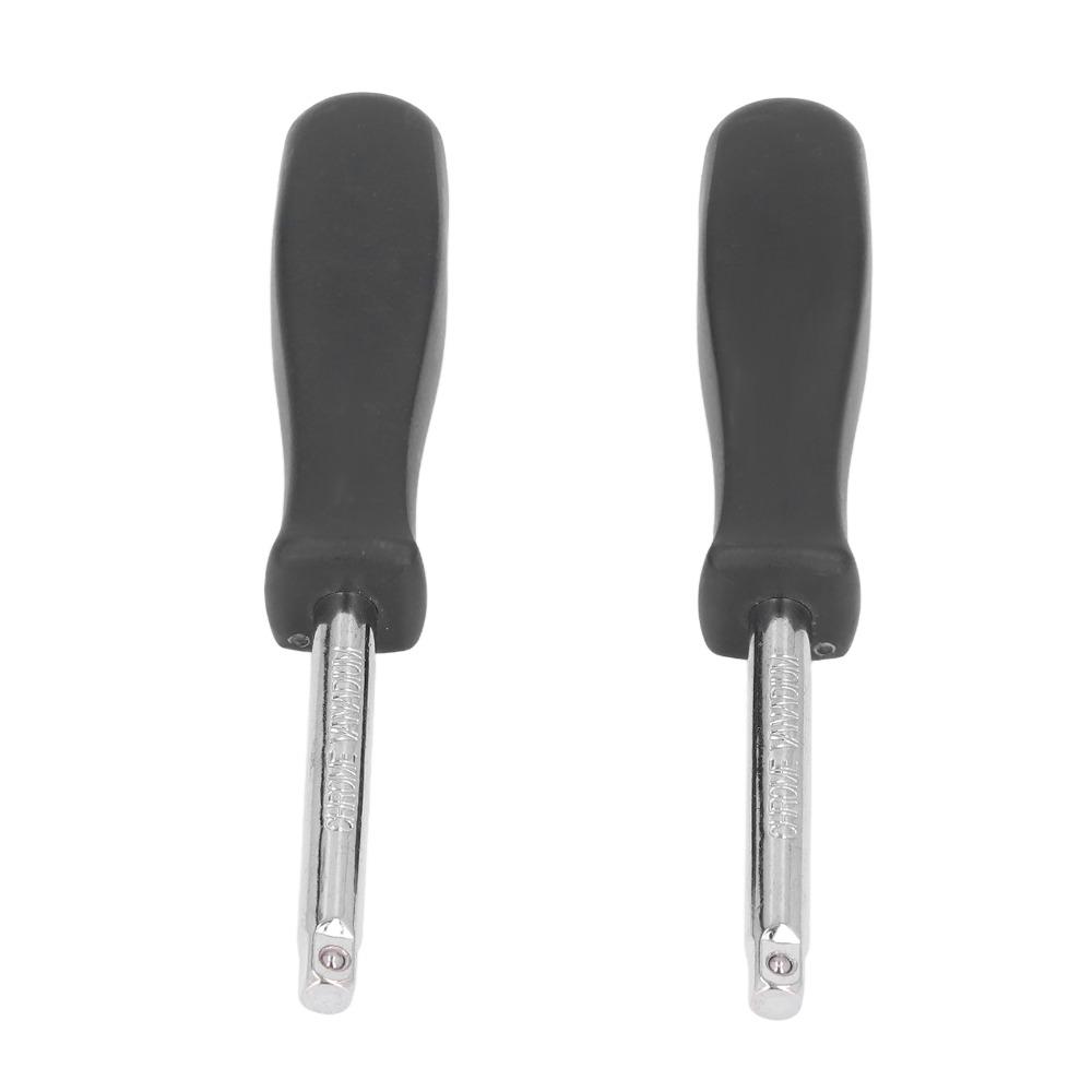 2PCS 5.9 Inch Length 1/4 Inch Drive Spinner Handle Anti-Slip Grip Internal Square Drive Socket Driver Handle