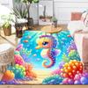 1pc Cute seahorse Design Area Rug - Soft, Anti-Slip, and Durable Gaming Room Decor for Bedroom