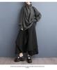 Dark Style Ruffle Neck Long Sleeve Casual Shirt