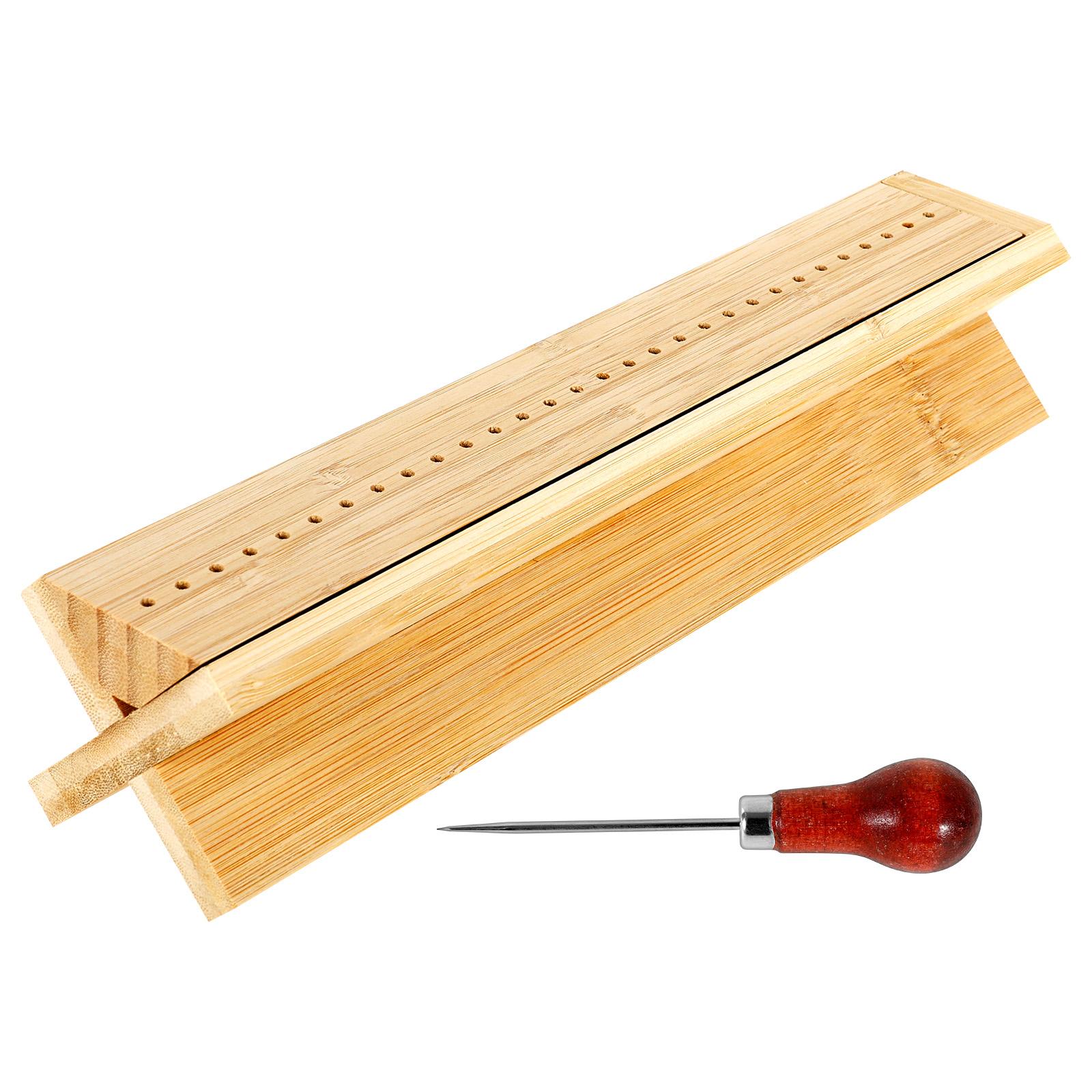 

Wood Bookbinding Punching Cradle with Piercing Guide , Book Binding Tool Hand Account Binding Kit for Journal Photo Book Lover