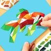 Educational Toys 3D Geometric Sticker Books Handmade Animals Sticker Book  Birthday Gift