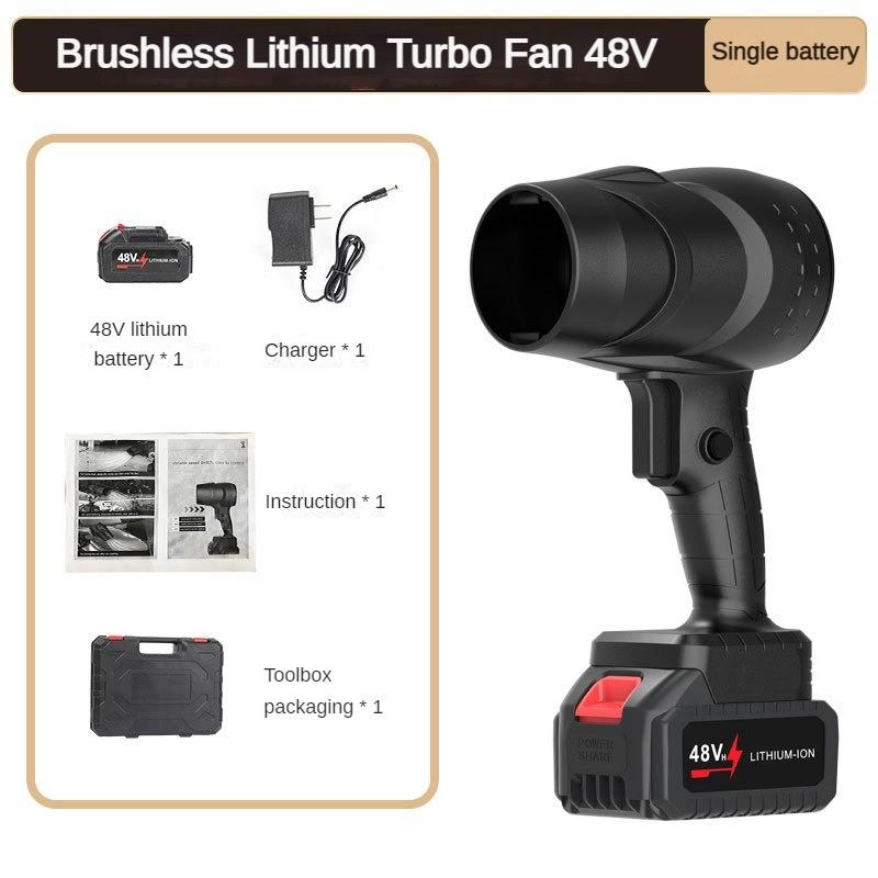800W Brushless High Power Violent Turbo Fan Rechargeable Dust Removal Hair Dryer Portable Leaf Blowing Machine