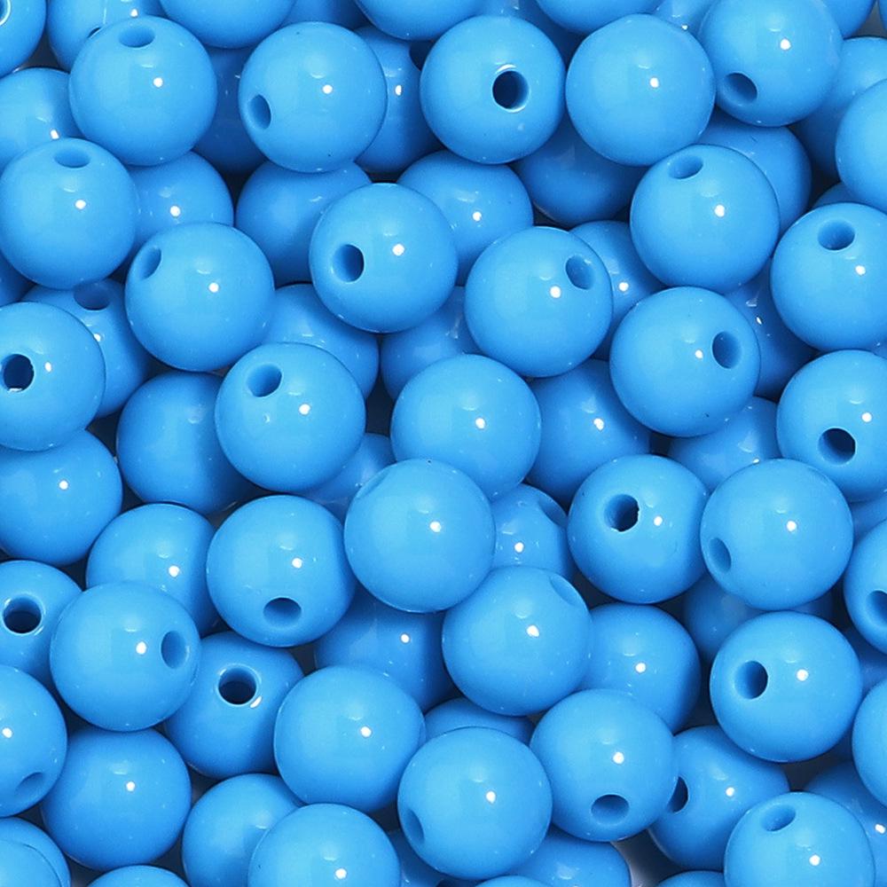 Akrylové Vánoční Série Jednobarevné Kulaté Korálky pro DIY Řetízky na Mobilní Telefon