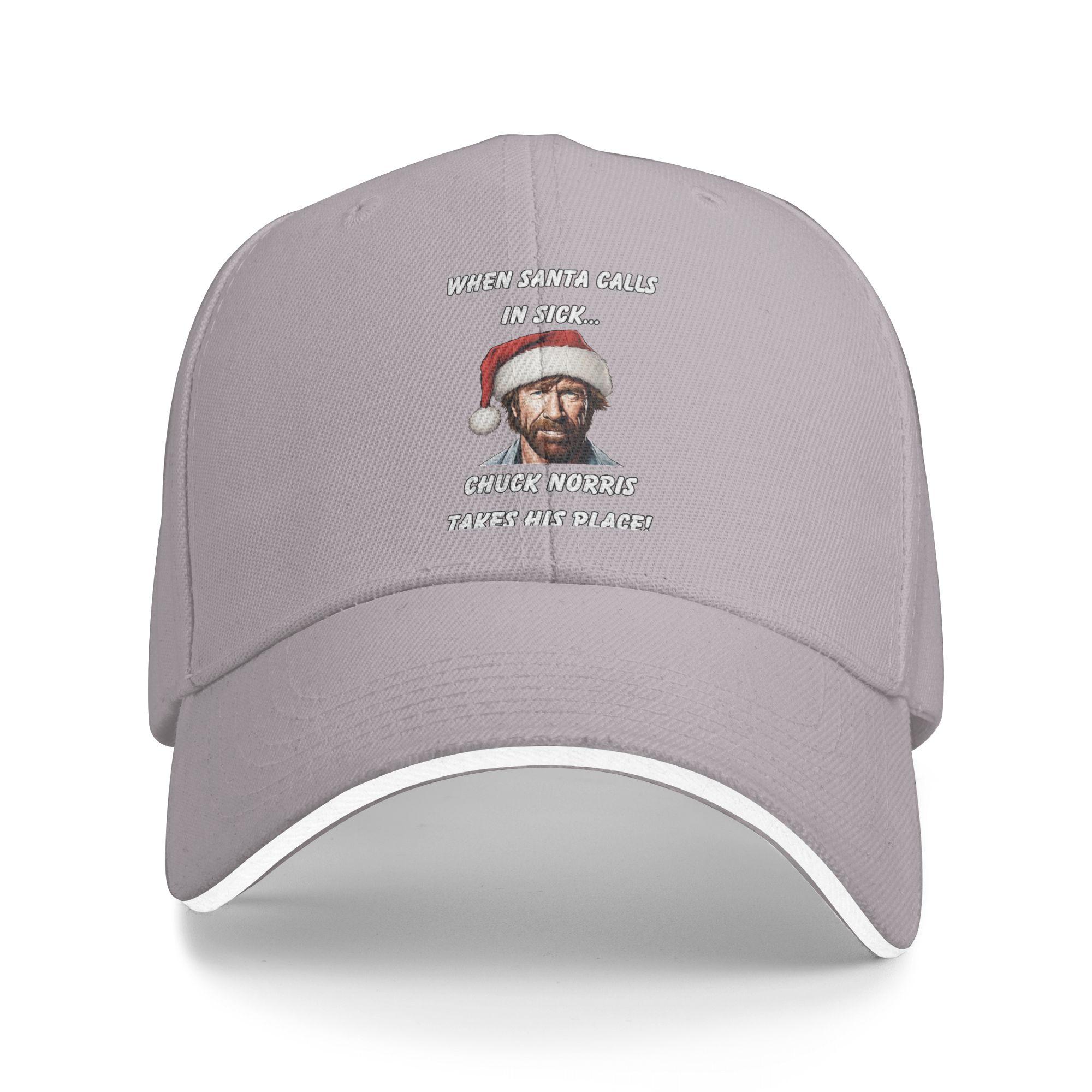 

Funny Christmas Chuck Norris Joke Design! Baseball Cap Fashion Sandwich Caps for Men Women Adjustable Dad Hat Outdoor One Size серый