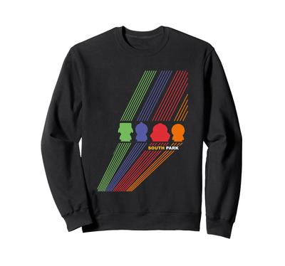 South Park Stan Kenny Kyle & Cartman Color Line Art Sweatshirt