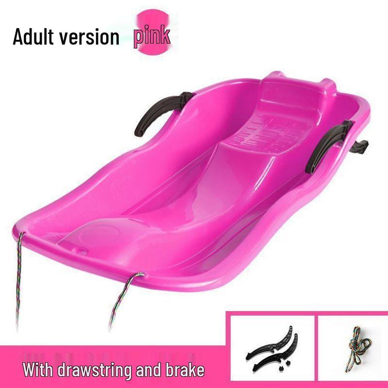 Durable Snowboard for Adults & Kids - Multi-Use Sled, Skateboard, and Sandboard with Cushion and Brake