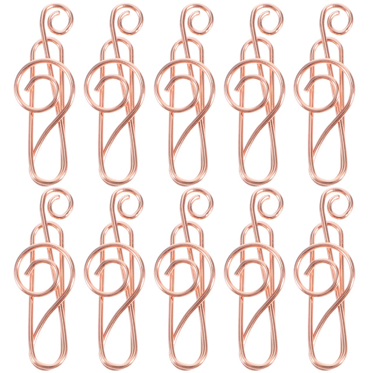 DOITOOL Paper Musical Note Rose document sheet Clips, Design, 50-Pack, Gold. Bookmarks, organizers, stationery, music, piano, music, teacher, student,