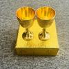 Royal Design Wine Cup Shiny Brass Goblet Glass, Engraved Glass Gift Birthday Gift