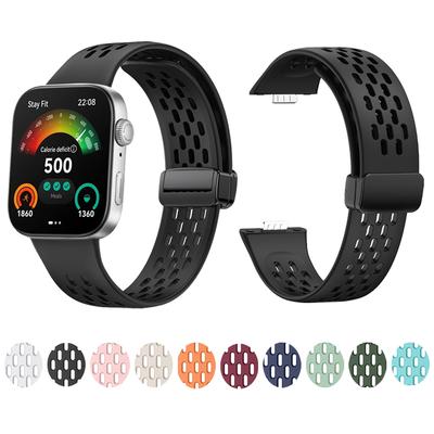 Watchstrap for Huawei Fit 3 Strap Full Cover Sports Porosity Mesh Hole Magnetic Buckle Bracelet for Huawei Fit 3 Watchband