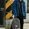 MLB Monogram Polyamide Backpack Unisex Black 3ABKL021N